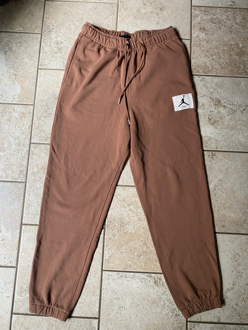JORDAN ESSENTIAL STATEMENT FLEECE PANTS BROWN MEN'S SZ M, New Without Tags